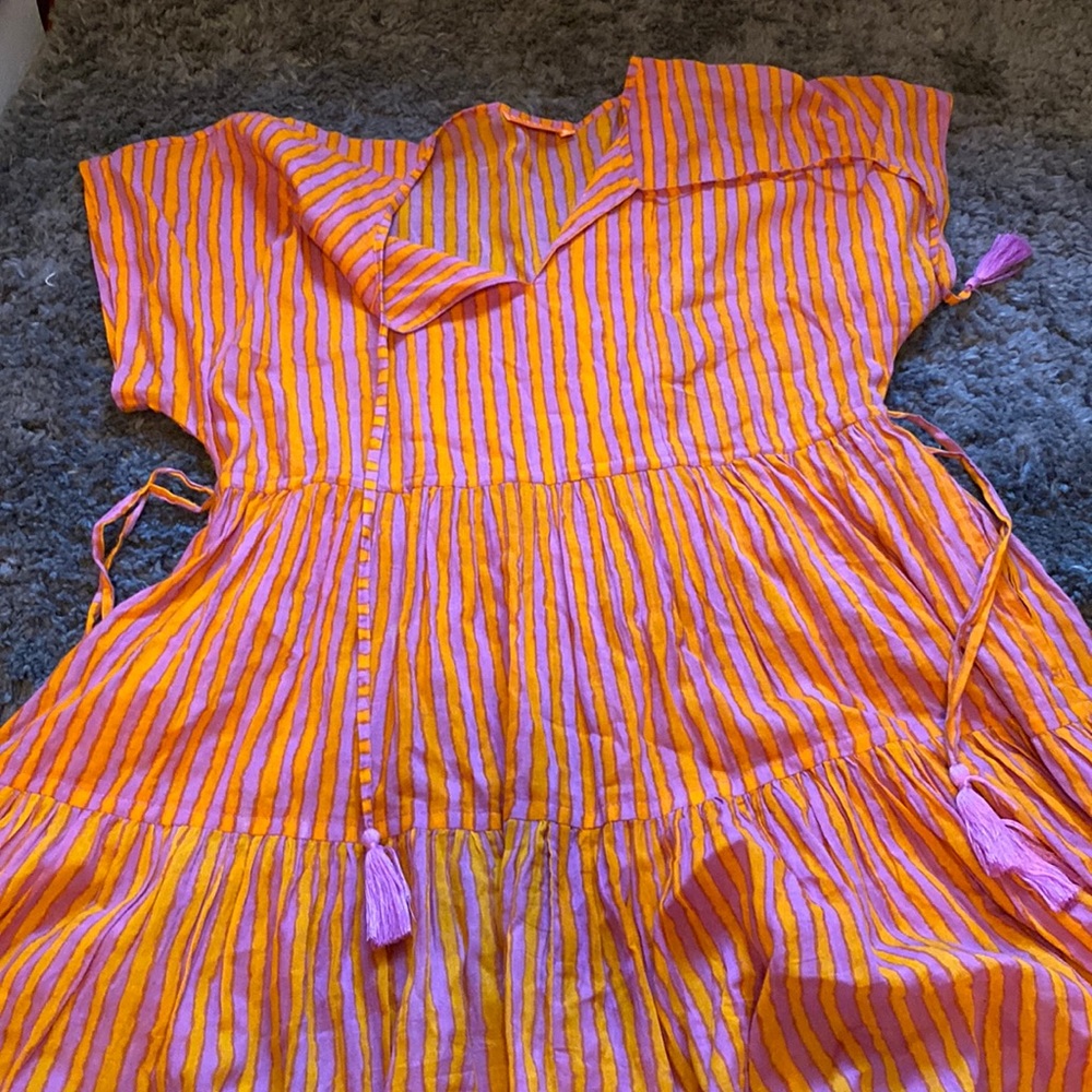 Striped Orange and Pink Dress